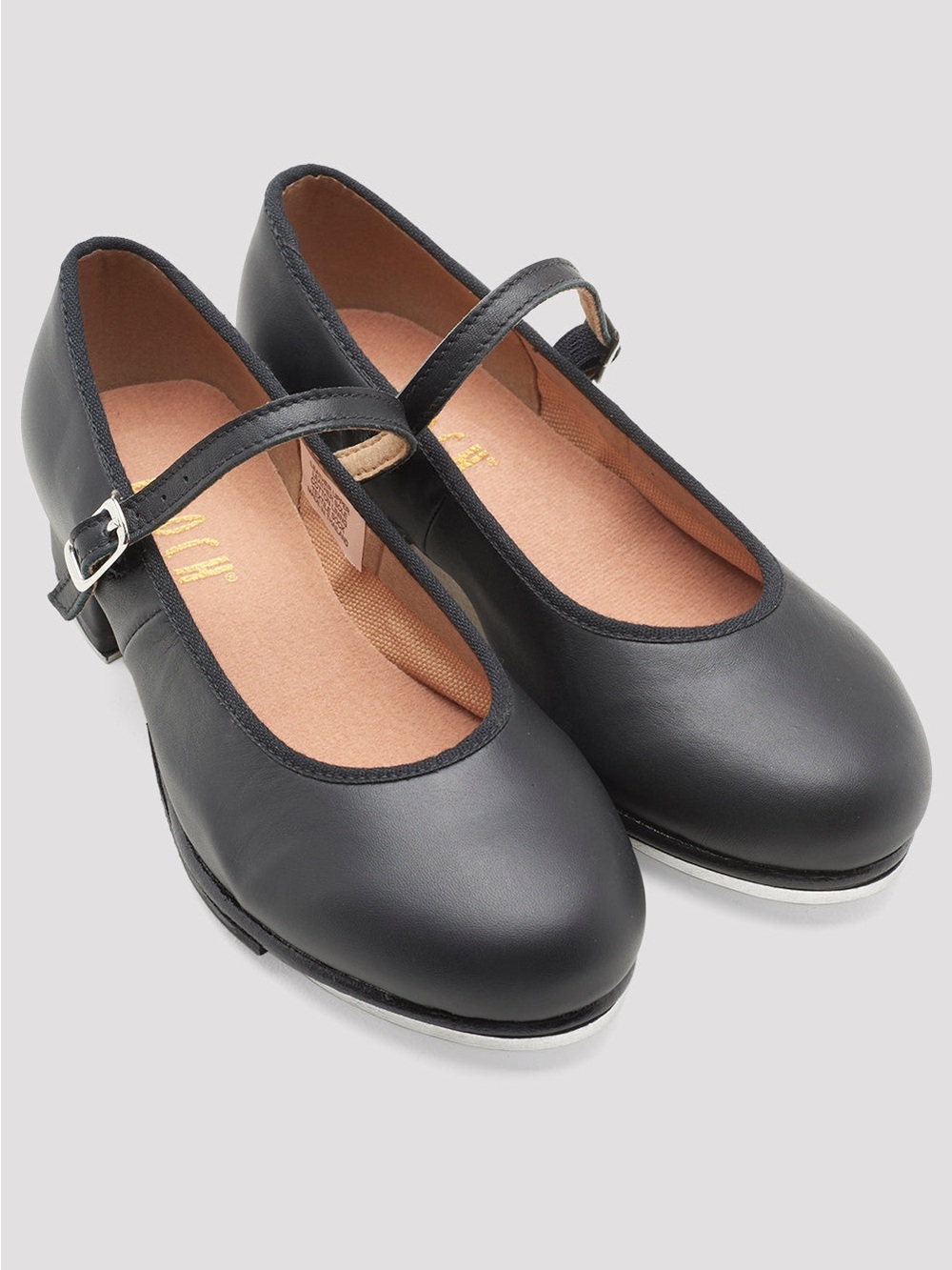 Bloch Childrens Tap-On Black Leather Mary Jane Buckle Tap Shoes Size 10.5